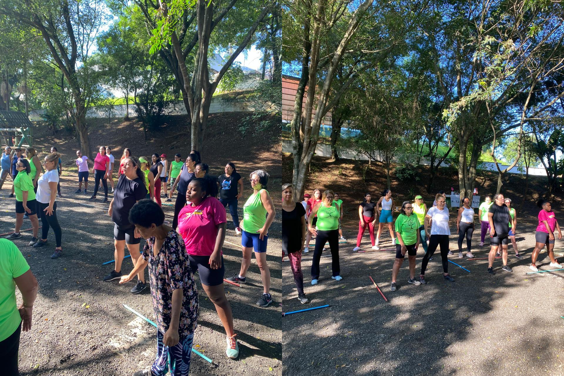Ginástica no Parque Ecológico do Jd. Santa Maria retorna com grande participação e entusiasmo